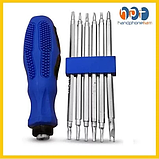 Набір викрутки прецизійна з насадками 6+6 UKC Tools, блістер. Уцінка. PH, Торкс, Щелеві, Трикрилі, фото 2