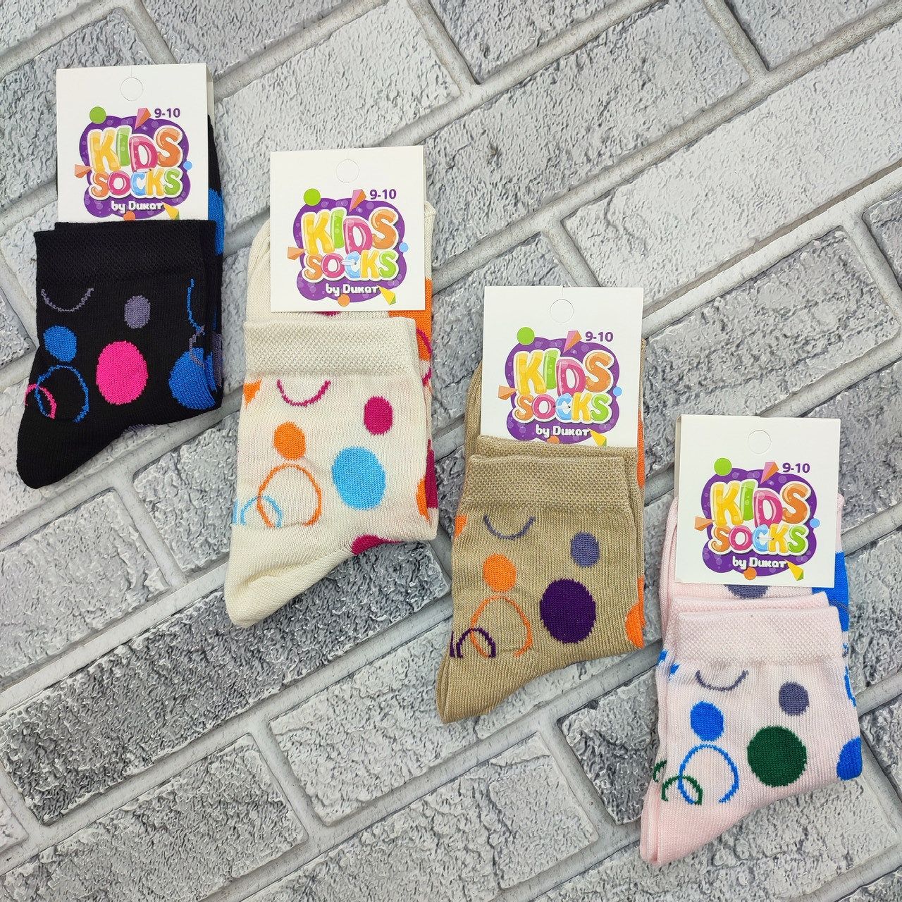 Шкарпетки дитячі середні весна/осінь р.9-10 однотонне асорті Kids Socks by Dukat 30039310