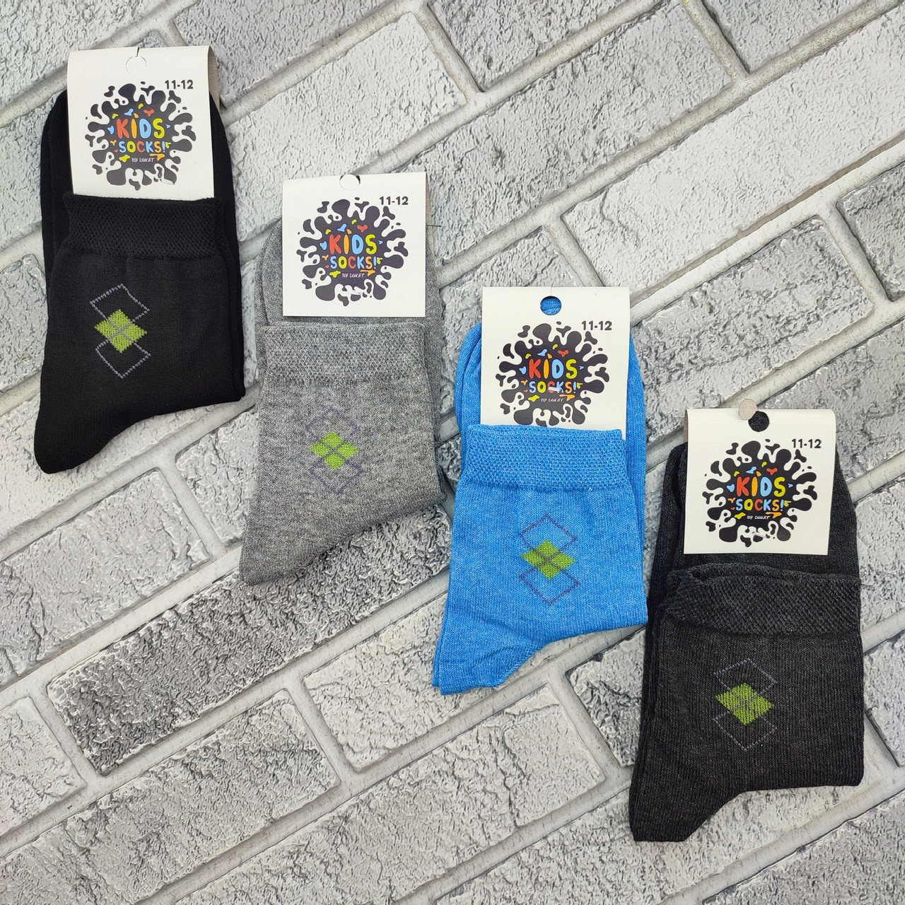 Шкарпетки дитячі високі весна/осінь р.11-12 асорті KIDS SOCKS by Dukat 30037909