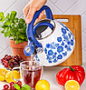 Чайник из нержавеющей стали Kamille KM-0870 2.5л со свистком и ручкой soft touch, фото 10
