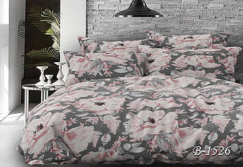 Двоспальна постільна білизна Тет-@-Тет В-1526 бязь (економ)