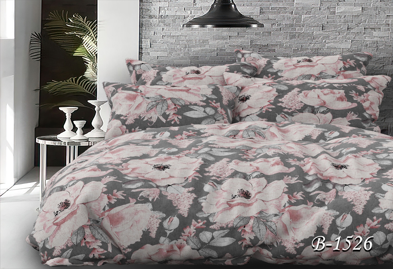 Євро постільна білизна Тет-@-Тет В-1526 бязь (економ), фото 1