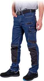 Штани захисні чоловічі еластичні REIS DENIM JEANS303-T GB-синя чорний