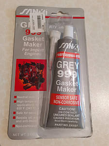 Герметик силіконовий 85 г (сірий) SANOI