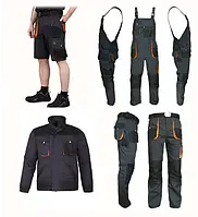 Рабочая летняя одежд, комплект из куртки, штанов, жилетки и шортов, рабочая форма, защитная форма