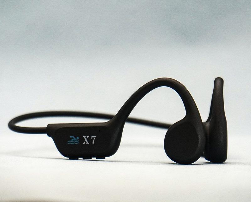 Бездротові вологозахищені навушники bone conduction headphones x7 black, фото 1