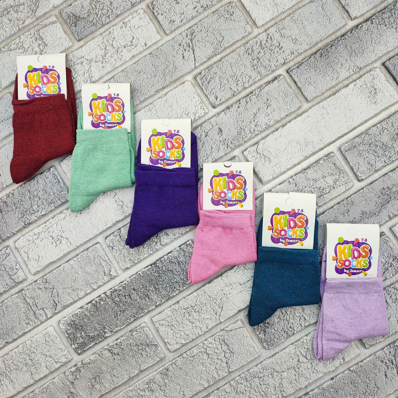 Шкарпетки дитячі середні весна/осінь р.7-8 однотонне асорті Kids Socks by Dukat 30039308