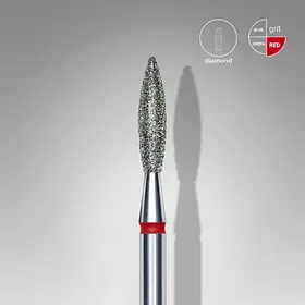 Фреза алмазна Staleks Pro Expert полум'я 21 мм, червона FA10R021/8