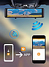 Дзеркало відеореєстратор DVR C109 10.26" 2k (2 камери) Wi-Fi Bluetooth AUX Android Auto CarPlay, фото 8