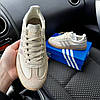 Жіночі кросівки Adidas Spezial Beige Адідас Спеціал бежеві повсякденні замша шкіра демісезон, фото 10