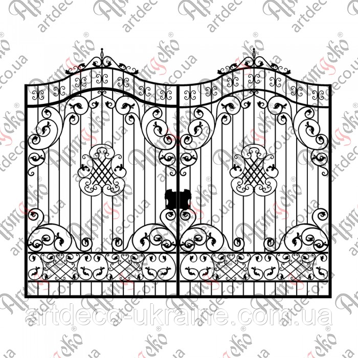 Ковані ворота 3400x4150 (КВ-47) КОМПЛЕКТ ЕЛЕМЕНТІВ, фото 1
