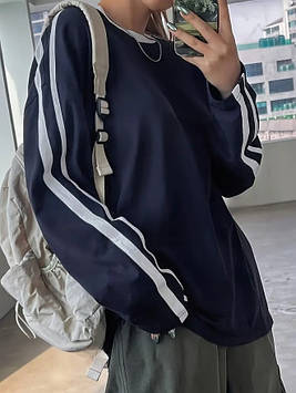 Молодіжна жіноча футболка з довгим рукавом оверсайз