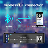 Відеореєстратор дзеркало заднього виду DVR C109 10.26" (2 камери) Wi-Fi Bluetooth AUX Android Auto CarPlay, фото 7