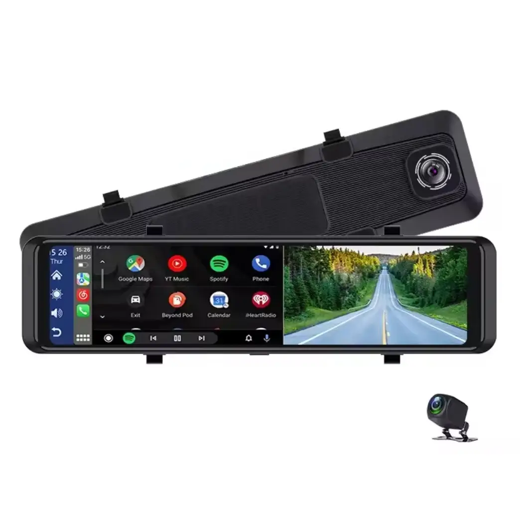 Відеореєстратор дзеркало заднього виду DVR C109 10.26" (2 камери) Wi-Fi Bluetooth AUX Android Auto CarPlay