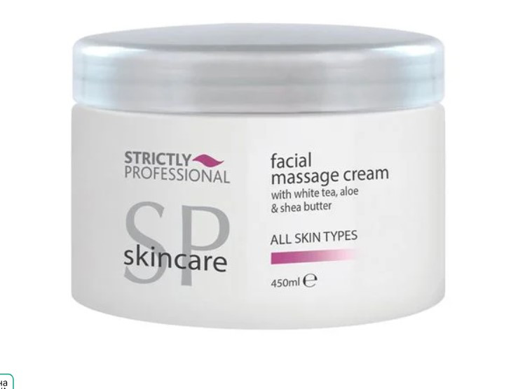 Крем для масажу обличчя Strictly Professional SP Skincare Facial Massage Cream з олією ши, білим чаєм та алое вера, 450 мл