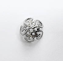 Капелюшок для намистин Finding Обіймач для намистини нержавіюча сталь Сталісовий 10 мм