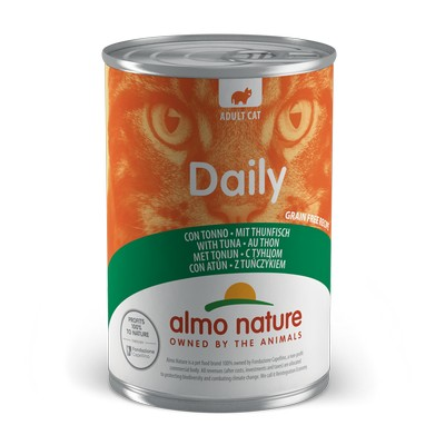 Консервований корм для дорослих котів Almo Nature (Альмо Натюр) Daily Cat Adult Tuna з тунцем 400 г, фото 1