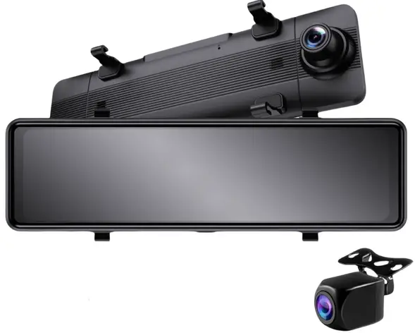 Відеореєстратор дзеркало (2 камери) DVR C109 10.26" 2k Bluetooth AUX Android Auto CarPlay