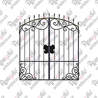 Ковані ворота 2130x1900 (КВ-52) КОМПЛЕКТ ЕЛЕМЕНТІВ