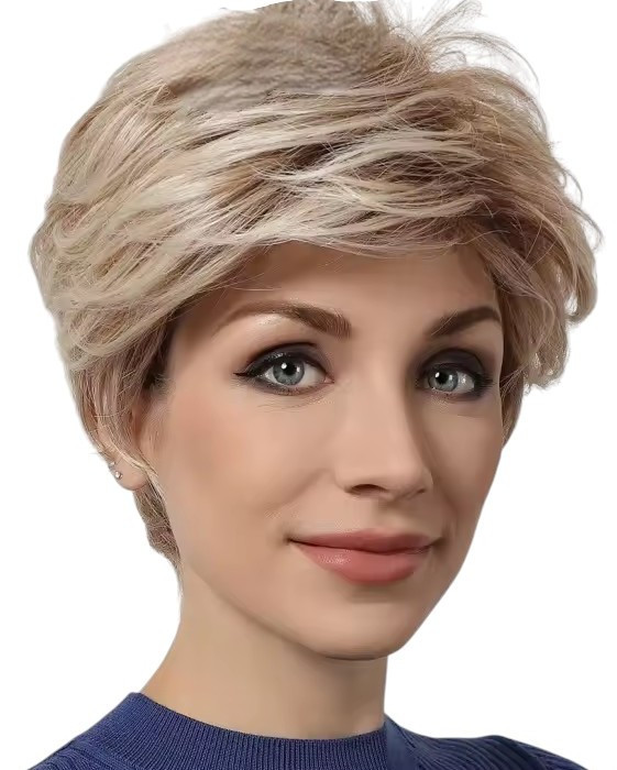 Перука жіноча коротка пшеничний блонд, термоволокно DC 1008-1