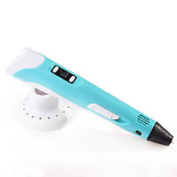Акумуляторна 3d ручка пластикова 3D ручка Smart 3D Pen 2 голубая, Якісна 3d ручка, AX-786 3d pen