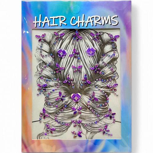 Наліпки-стрази для волосся (мікс видів), фото 1