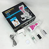 Жіночий епілятор для брів та обличчя Gemei GM-7006 4в1, Жіночий тример для чутливих місць GL-59, фото 6