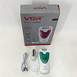 Жіночий акумуляторний депілятор VGR, Епілятор бритва для ніг, Депілятор для волосся TA-12, фото 10