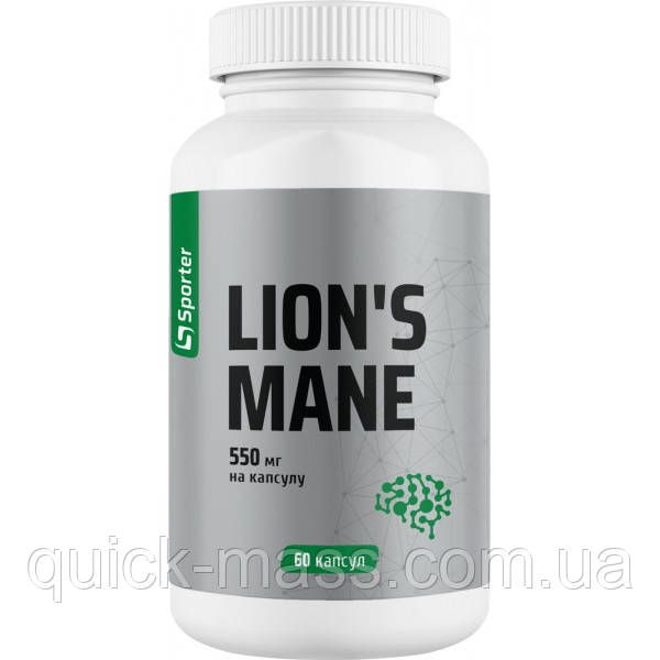 Їжовик Гребінчастий (левова грива) Sporter Lions Mane 550 mg - 60 caps