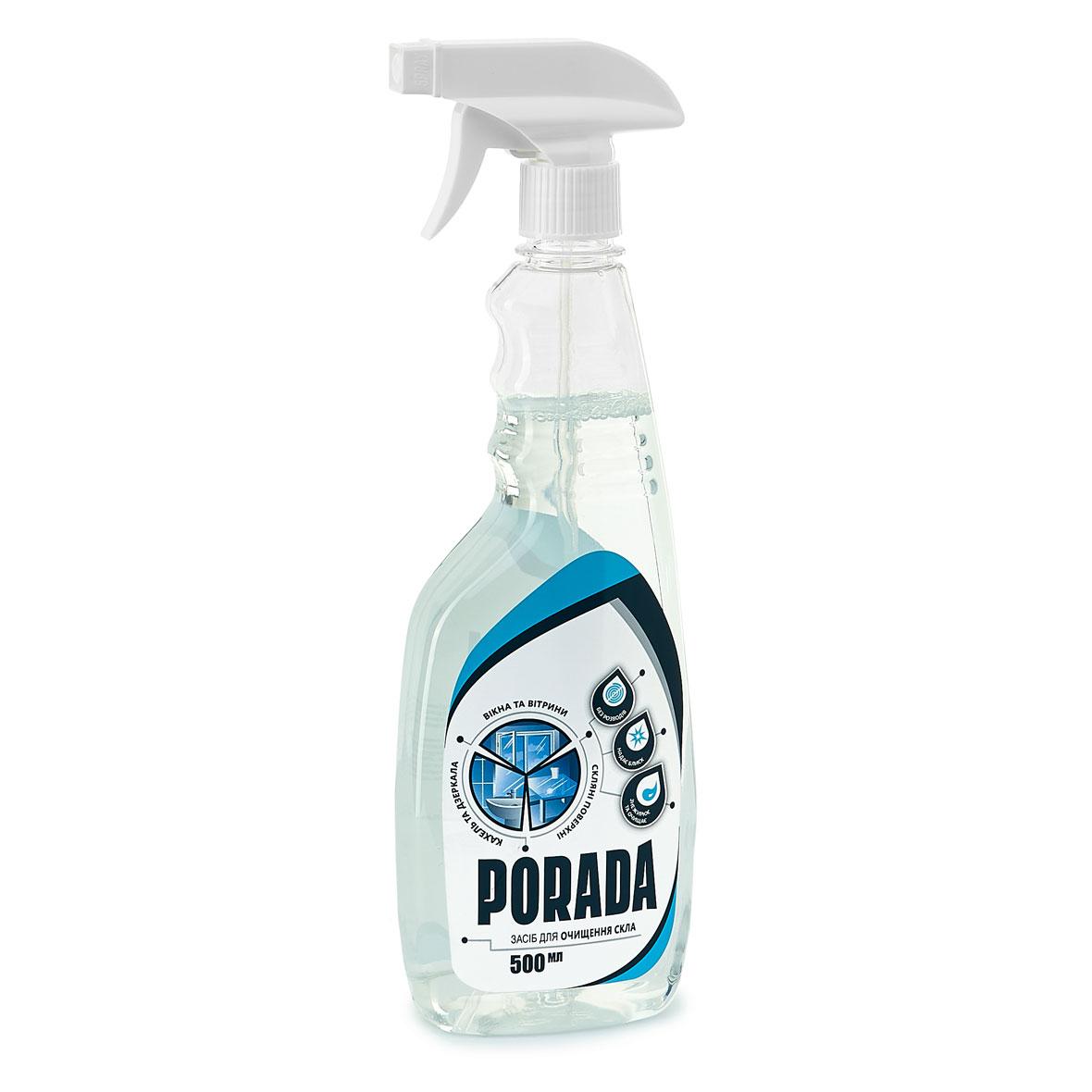 Засіб для миття скла та дзеркал PORADA™ 500мл тригер