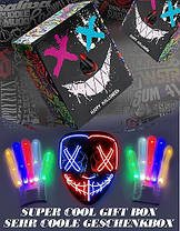 Sago Brothers Halloween Mask Skeleton Gloves Set, Light Up Scary LED Mask with Glow Gloves, костюми на Хеллові, фото 4
