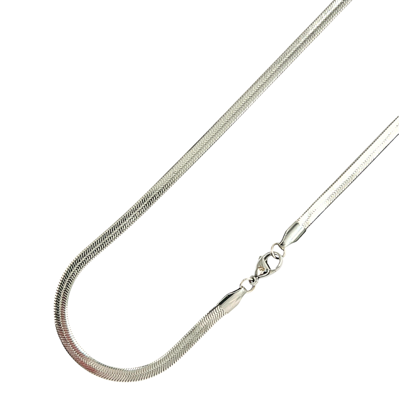 Ланцюжок плетіння "Змійка" 0,4/45 см, родій (424588), фото 1