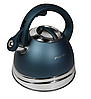 Чайник з нержавіючої сталі Kamille KM-0861 3 л зі свистком і ручкою soft touch., фото 3