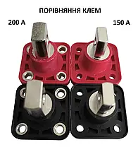 Корпусна прохідна клема з кришкою CF 200А (червона та чорна), фото 6