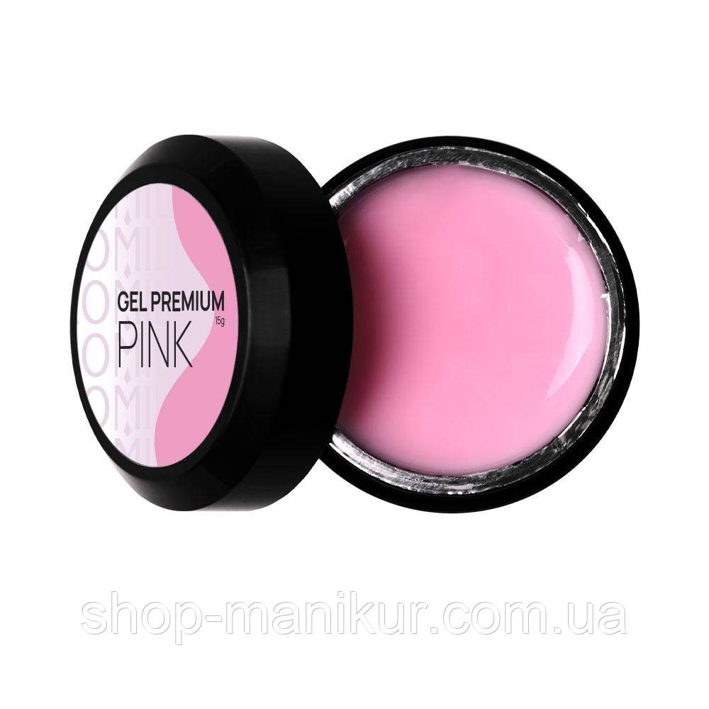 Гель для нарощування Komilfo Gel Premium pink, 15 г