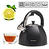 Чайник з нержавіючої сталі Kamille KM-100308 3,2 л зі свистком і ручкою soft touch., фото 8