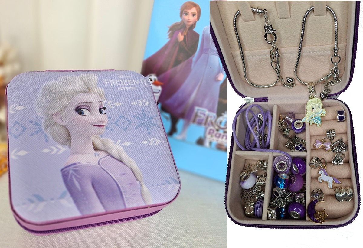 Ігровий набір Frozen для творчості та створення прикрас для дівчаток шарм-браслетів зі скринькою.