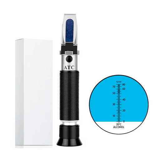 Рефрактометр для спирта алкоголя 0-80% vol спиртометр ATC RZ116, фото 1
