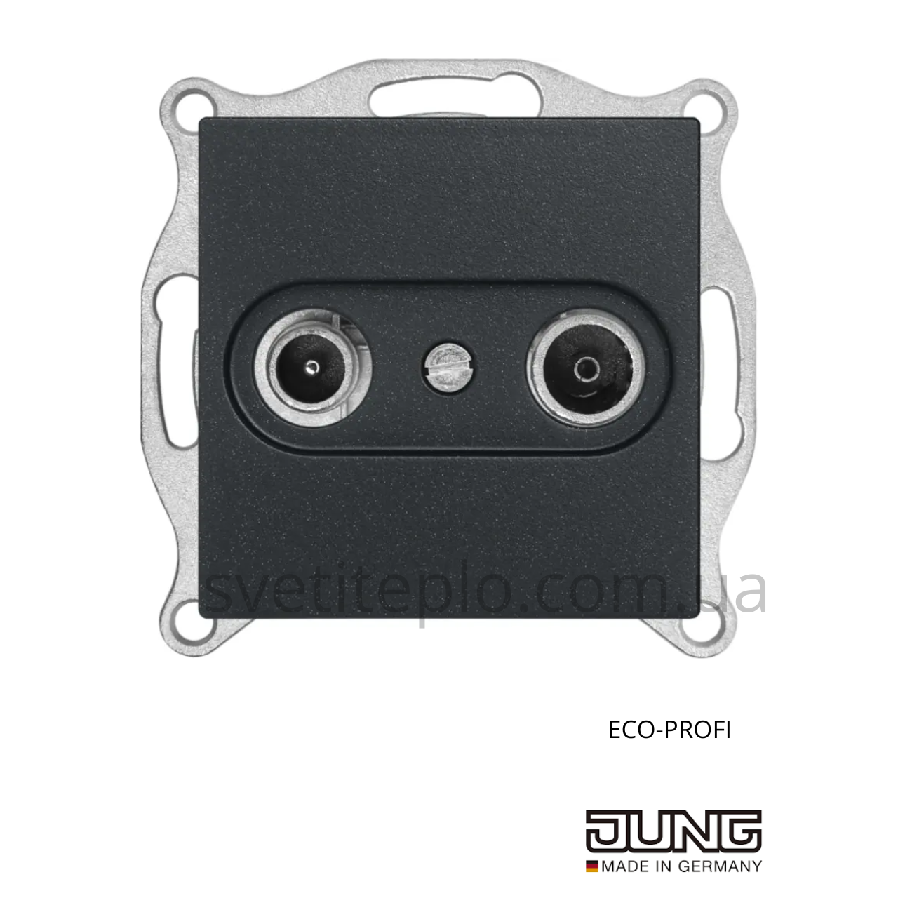 ECO-PROFI Розетка телевізійна TV+SAT чорна матова