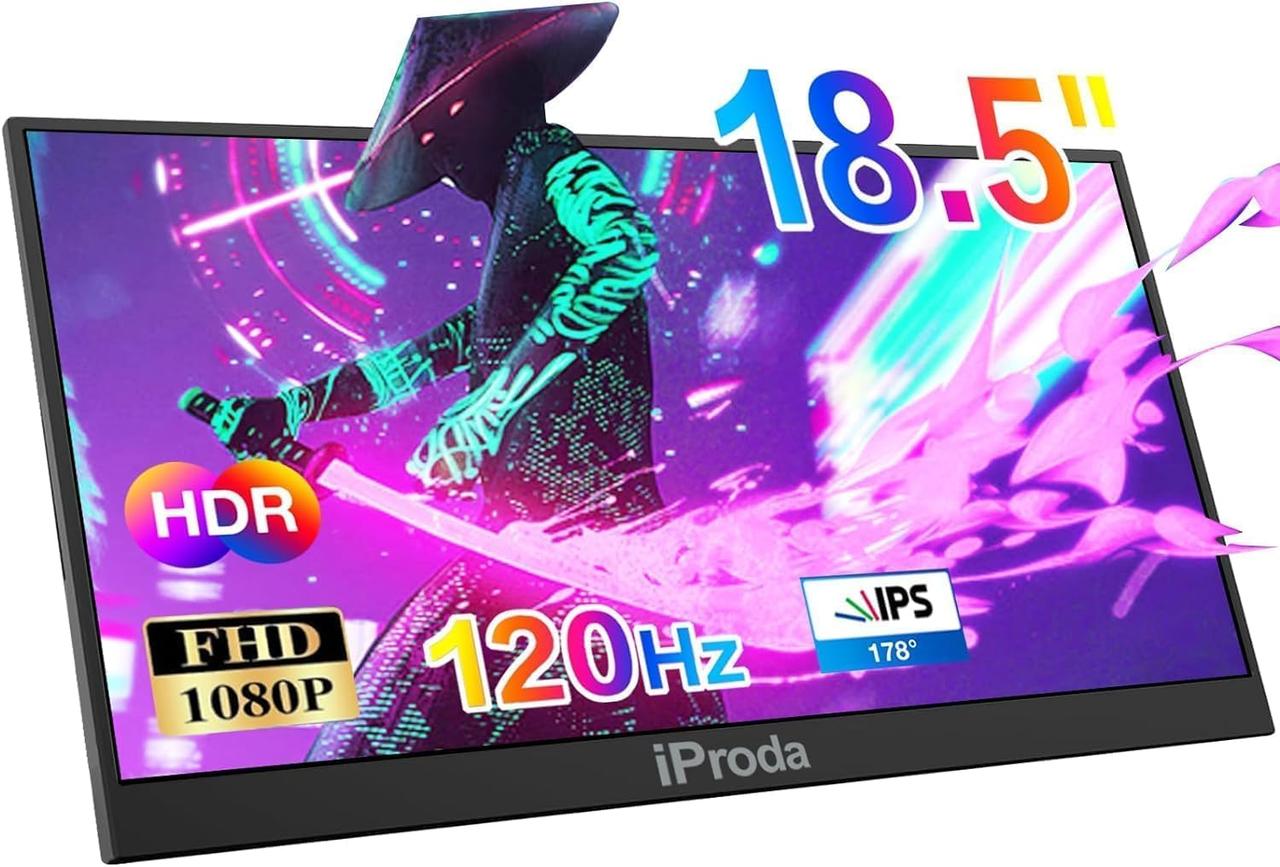 Портативний ігровий монітор iProda FHD 1080P 18,5 дюйма, фото 1