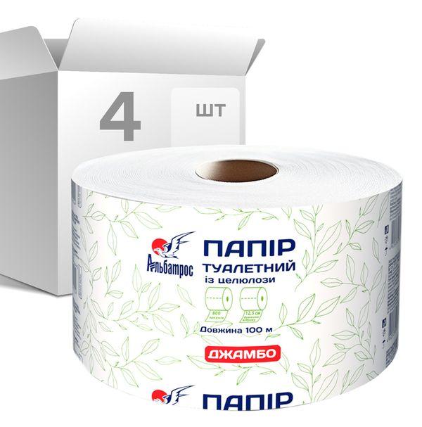 Туалетний папір. “Альбатрос”, білий, D 190 мм, H 90 мм. Упаковка, 4 рулона 100м, фото 1