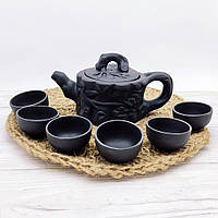 Чайний керамічний набір для китайської чайної церемонії на 6 персон Бамбук