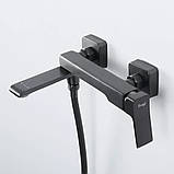 Змішувач для ванни Frap F3284-9 (латунь, збройова сталь), фото 5