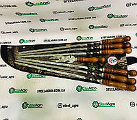 Набір шампурів Пікнік-Kozak Grill  чохлі, колір дубок, шампур 650 мм, фото 2