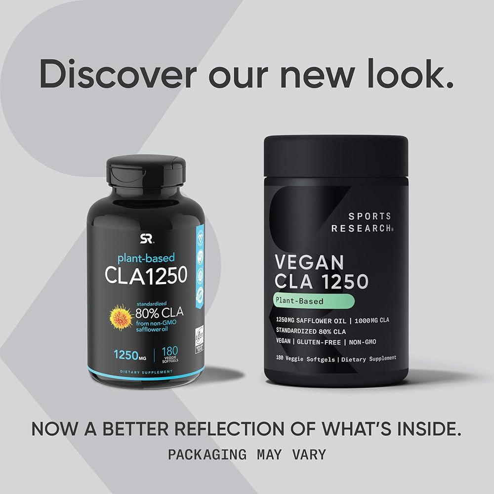Sports Research Vegan CLA 1250, 1,250 mg/КЛК 1250, на рослинній основі, 1250 мг, 90 розт. капс. BX5722
