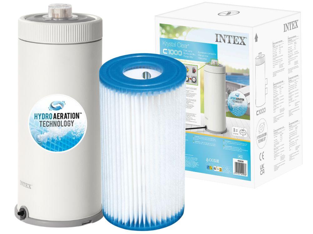 Картриджний фільтр-насос Intex 26638 (продуктивність 3785 л/г, басейнів об'ємом до 17000 літрів) C1000