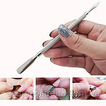 Набор лопатки/пушери двосторонні для видалення кутили (манікюр і педикюр) 5 шт.+кейс пластиковий, фото 5