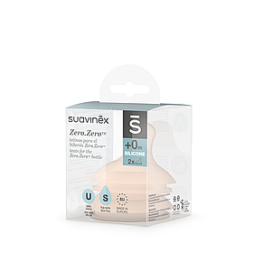 Соска для пляшечки Suavinex Zero повільний потік