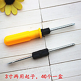 Відвертка двостороння 4", 17 см плоска + хрестова PL (SI, S -) + PH (+). Багатофункціональна, міцна, фото 2