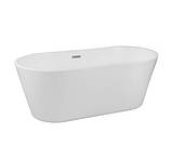 Ванна окремостояча 170х80х58 см акрилова Insana Jetta WB овальна з сифоном і ніжками, фото 5